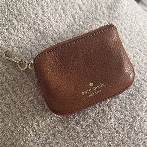 Kate Spade Leather Coin Purse in Warm Ginger
